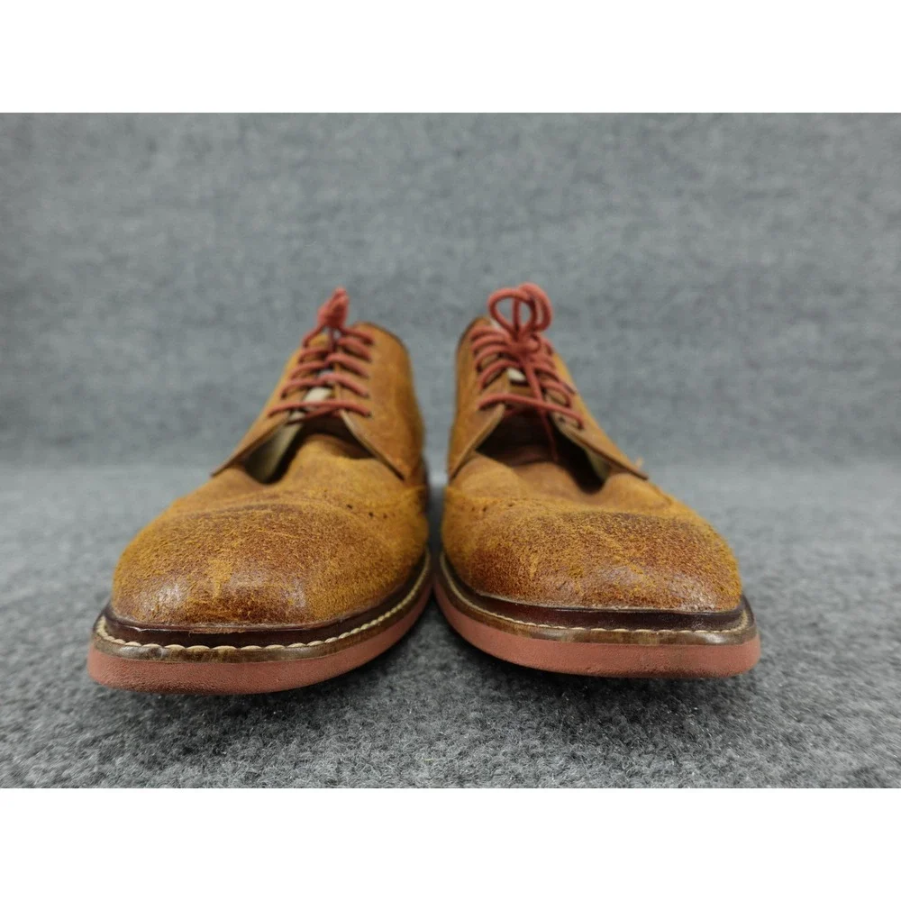 Cole‎ Haan Nike Air Wingtip Oxford Mens 11.5 Tan Suede Good Distressed Brogue
